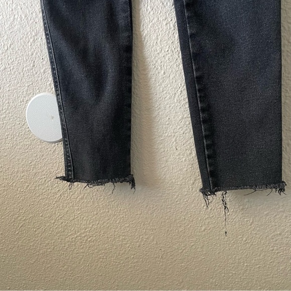 Free People We The Free Jeggings Jeans Women’s 25 Black Stretch Cropped Raw Hem - Picture 9 of 16